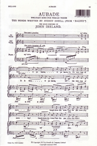 Aubade Ireland/dobell 2pt Female Sheet Music Songbook