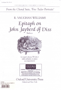 Epitaph On John Jeyberd Of Diss V-williams Tb Sheet Music Songbook