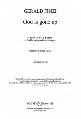 God Is Gone Up Finzi Satb Sheet Music Songbook