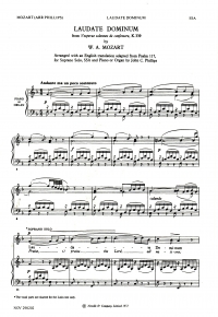 Laudate Dominum Mozart/phillips Ssa Sheet Music Songbook