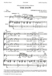 Snow Elgar Satb Sheet Music Songbook