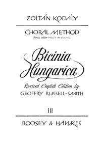 Kodaly Choral Method Bicinia Hungarica Vol 11/3 Sheet Music Songbook