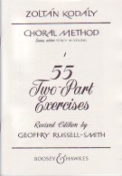 Kodaly Choral Method 55 Two-part Exercises Sheet Music Songbook