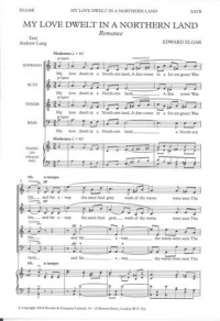 My Love Dwelt In A Northern Land Elgar Satb Sheet Music Songbook