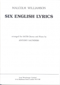 Williamson Six English Lyrics Satb Sheet Music Songbook