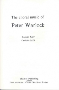 Warlock Choral Music Vol 4 Satb Sheet Music Songbook