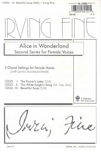 Beautiful Soup (alice In Wonderland) Fine Ssa Sheet Music Songbook