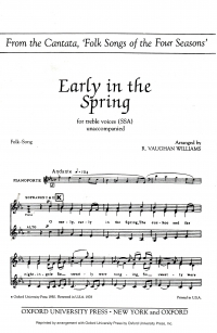 Early In Spring Vaughan Williams Ssa Sheet Music Songbook