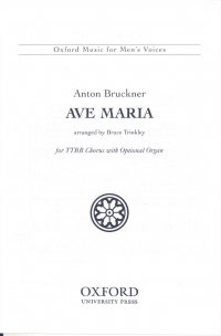 Ave Maria Bruckner Ttbb Sheet Music Songbook