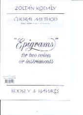 Epigrams Kodaly 2pt Sheet Music Songbook