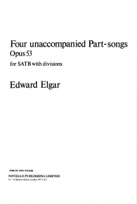 Four Unaccompanied Part-songs Op53 Elgar Satb Sheet Music Songbook