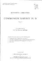 Communion Service In D Leighton Vocal Score Sheet Music Songbook