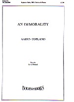 An Immorality Copland Ssa Sheet Music Songbook