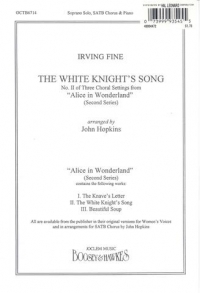 White Knights Song (alice In Wonderland) Satb Sheet Music Songbook