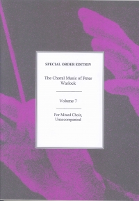 Warlock Choral Music Vol 7 Satb Sheet Music Songbook