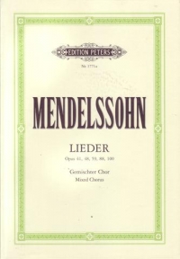 28 Choruses Satb Mendelssohn Sheet Music Songbook