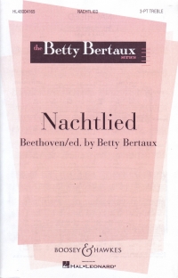 Nachtlied Beethoven Arr Bertaux Ssa Sheet Music Songbook