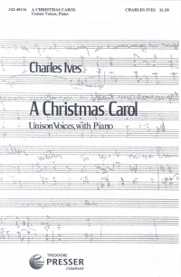 Christmas Carol Unison Ives Sheet Music Songbook