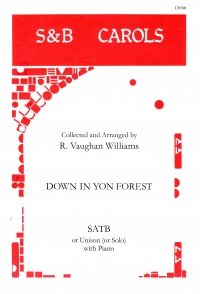 Down In Yon Forest Vaughan Williams Satb & Piano Sheet Music Songbook