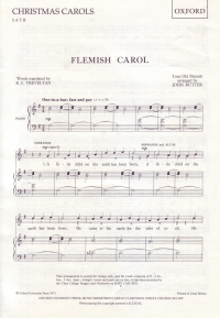 Flemish Carol Rutter Satb/organ Sheet Music Songbook