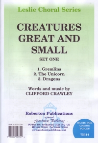 Creatures Great & Small Set 1 Crawley Unison Sheet Music Songbook