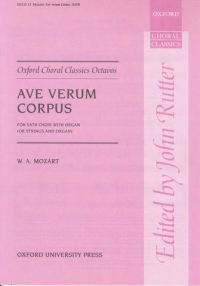Ave Verum Corpus Mozart Satb Organ Ed Rutter Sheet Music Songbook