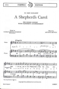 A Shepherds Carol Unison & Piano Beynon Sheet Music Songbook