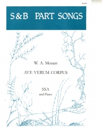 Ave Verum Corpus Mozart/gal Ssa & Piano Sheet Music Songbook