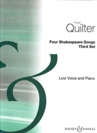 Quilter Four Shakespeare Songs Op30 Third Set Low Sheet Music Songbook