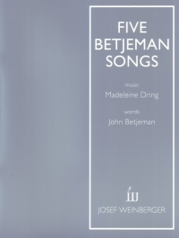 Betjeman Five Songs Dring High Voice Sheet Music Songbook