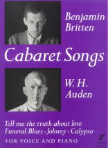 Britten Cabaret Songs Medium Voice & Piano Sheet Music Songbook