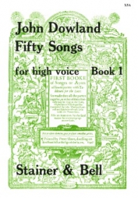 Dowland Fifty Songs Book 1 High Voice Sheet Music Songbook