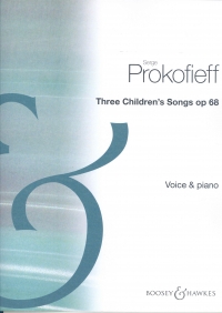 Prokofiev Three Childrens Songs Op68 Voice & Pf Sheet Music Songbook