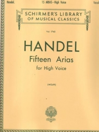 Handel Arias (15) High Voice Sheet Music Songbook