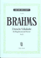 Brahms German Folk Songs (42) Vol 1 No 1-21 Sheet Music Songbook