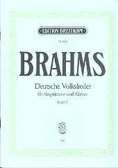 Brahms German Folk Songs (42) Vol 2 No 22-42 Sheet Music Songbook