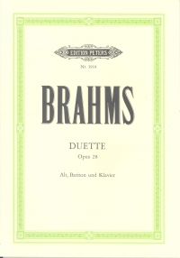 Brahms Duets (4) Op28 Alto & Baritone German Sheet Music Songbook
