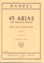 Handel 45 Arias From Operas & Oratorios Vol 2 High Sheet Music Songbook