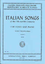 Italian Songs 17/18th Centuries Vol 1 High Voice Sheet Music Songbook