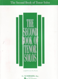 Second Book Of Tenor Solos Sheet Music Songbook