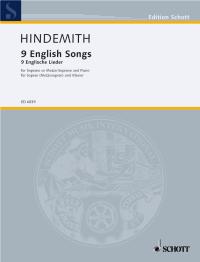 Hindemith English Songs (9) Sheet Music Songbook