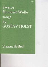 Holst Humbert Wolfe Songs Twelve Sheet Music Songbook