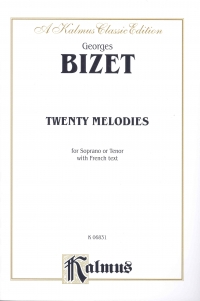 Bizet Melodies (20) Soprano Or Tenor French Sheet Music Songbook