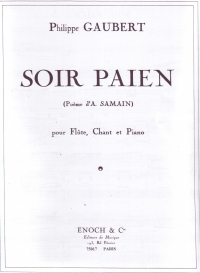 Gaubert Soir Paien Voice/flute & Piano Sheet Music Songbook
