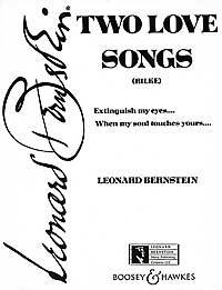 Bernstein 2 Love Songs Voice & Piano Sheet Music Songbook