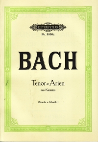 Bach Arias From Cantatas Tenor German Sheet Music Songbook