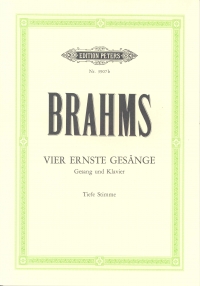 Brahms 4 Serious Songs Op121 Medium Low German Sheet Music Songbook