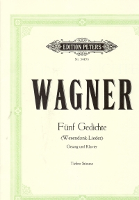 Wagner 5 Wesendonck Songs Low Voice &piano Eng/ger Sheet Music Songbook