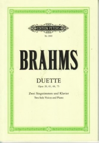 Brahms 14 Duets Op20/61/66/75 German Sheet Music Songbook