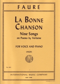 Faure La Bonne Chanson High Voice Sheet Music Songbook